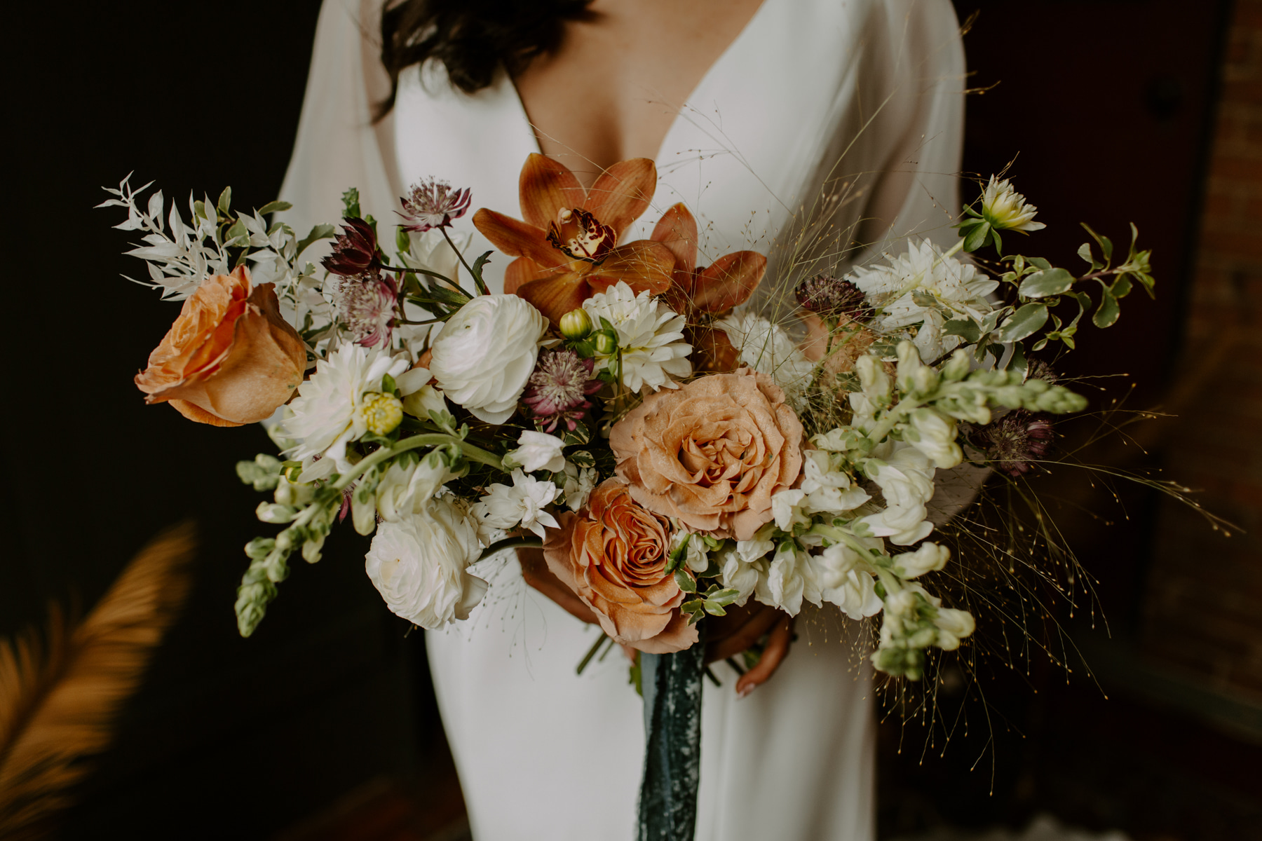 Moody bouquet for a Madison Wisconsin elopement